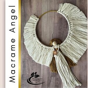 HANDMADE MACRAME ANGEL WALL HANGING